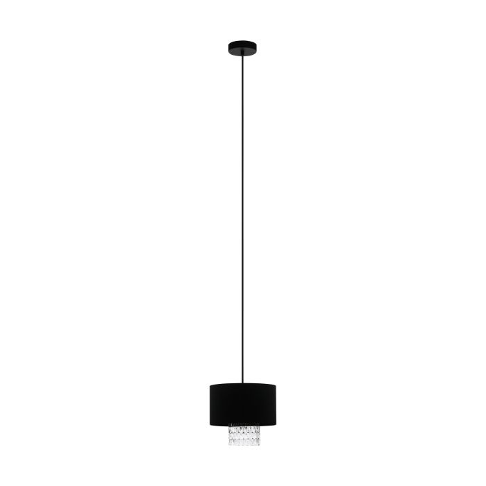 Suspension SAPUARA Noir / Transparent 1×E27