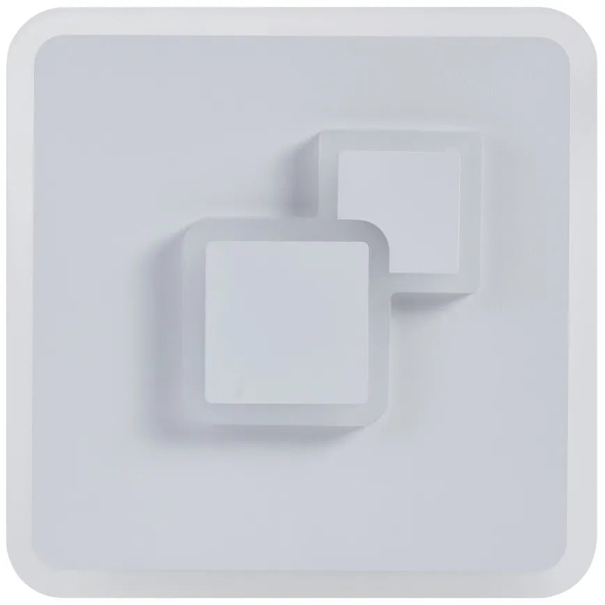 Plafonnier LED CADEGAL Carré Blanc 20×20 cm