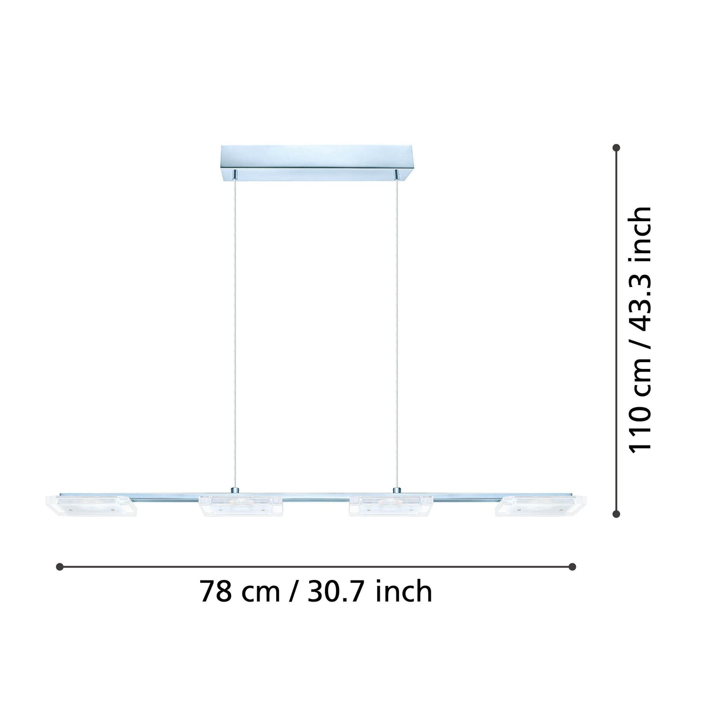 Lustre LED SQUARE CARTAM