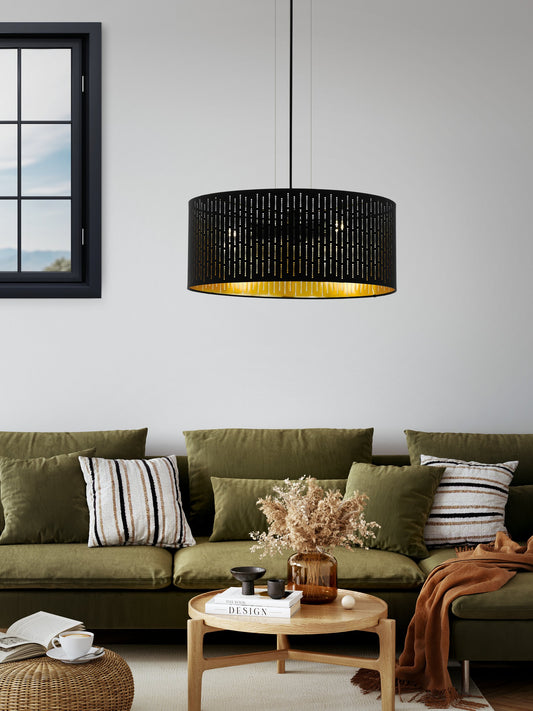 Plafonnier 1×E27 Noir / Doré