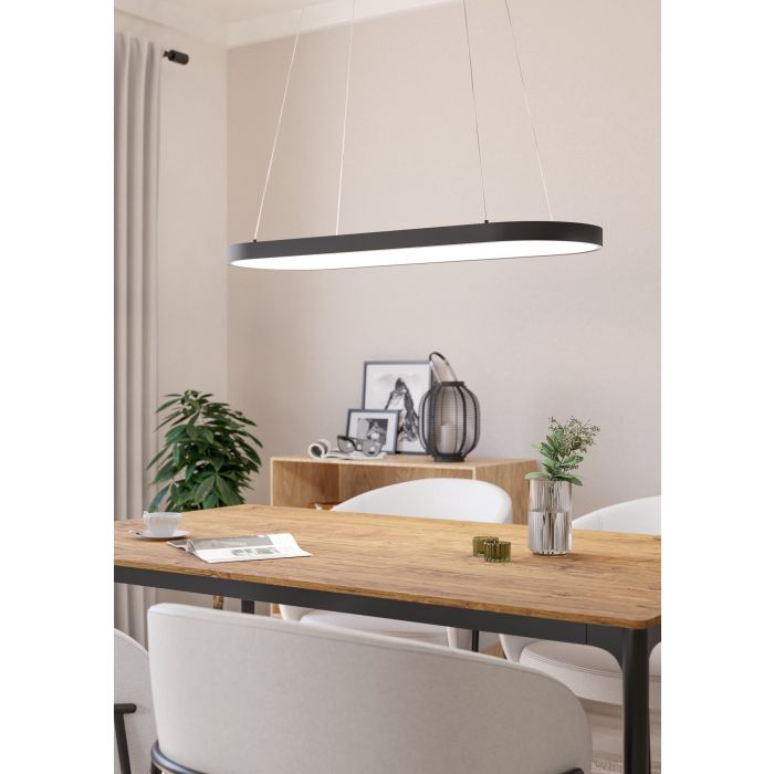 Lustre LED CODRIALES Noir / Blanc