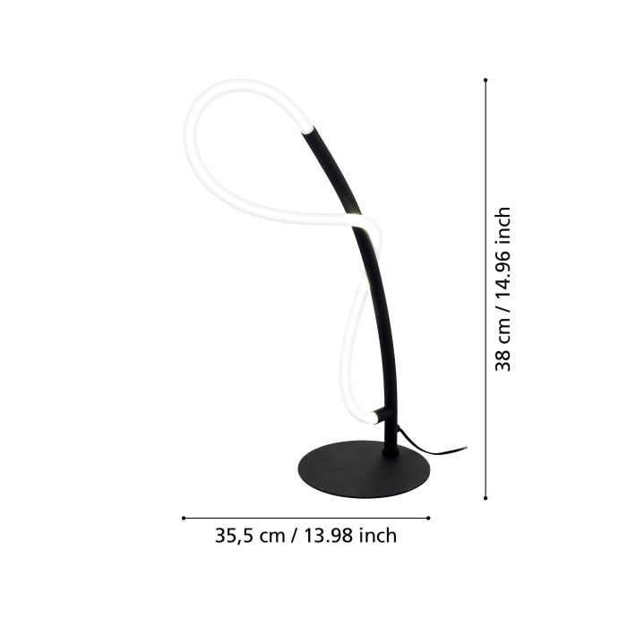 Lampe à Poser LED EGIDONELLA Noir / Blanc