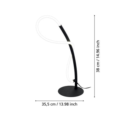 Lampe à Poser LED EGIDONELLA Noir / Blanc