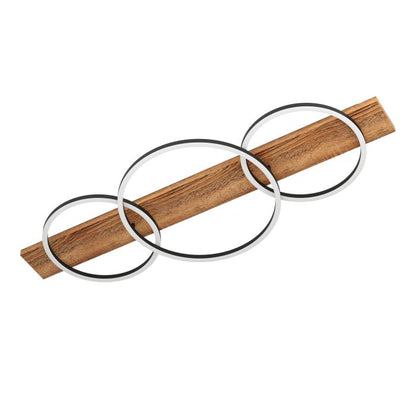 Plafonnier LED BOYAL Noir / Bois