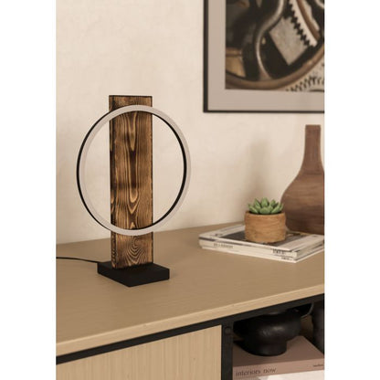Lampe à Poser LED BOYAL Noir / Bois