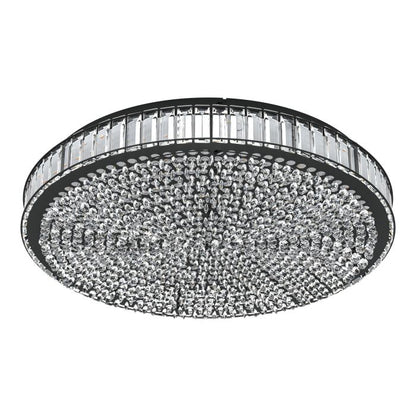 Plafonnier LED BALPARDA Noir / Cristal Ø60 cm