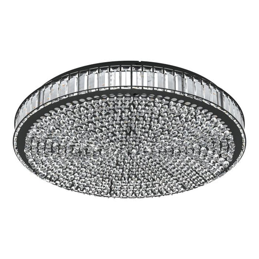 Plafonnier LED BALPARDA Noir / Cristal Ø60 cm