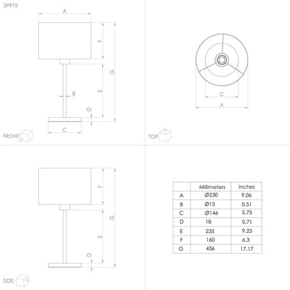 Lampe de Coin CASUARITA Noir / Or 1×E27