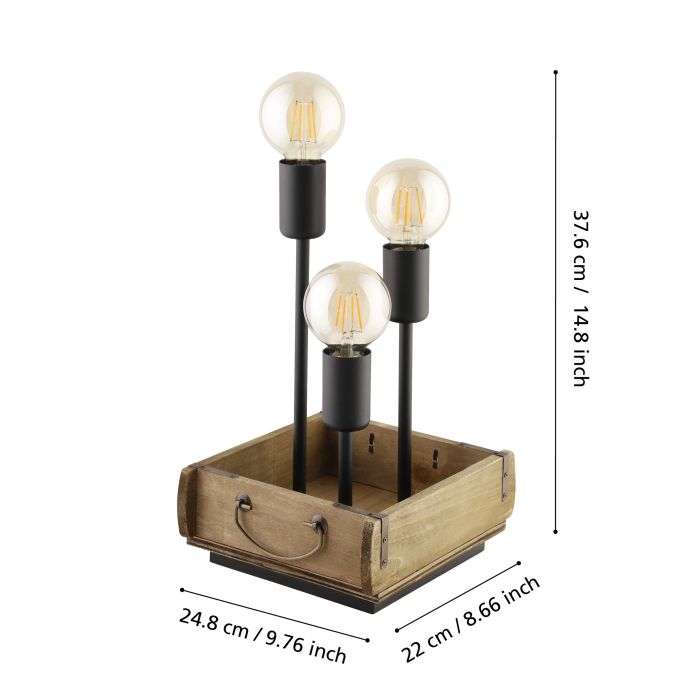 Lampe de Coin WOOTTON 3×E27
