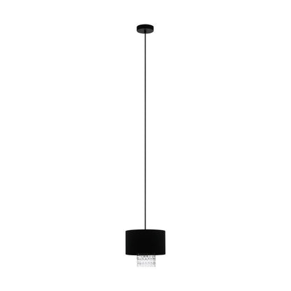Suspension SAPUARA Noir / Transparent 1×E27