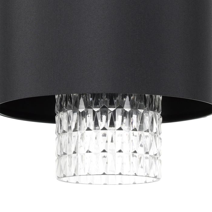 Suspension SAPUARA Noir / Transparent 1×E27