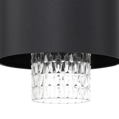 Suspension SAPUARA Noir / Transparent 1×E27