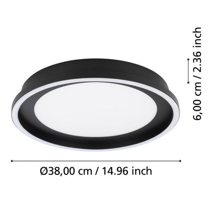 Plafonnier CALAGRANO Rond Noir