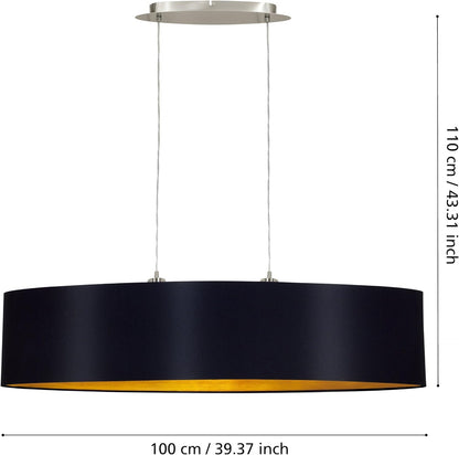 Lustre MADERLO L 100 Noir