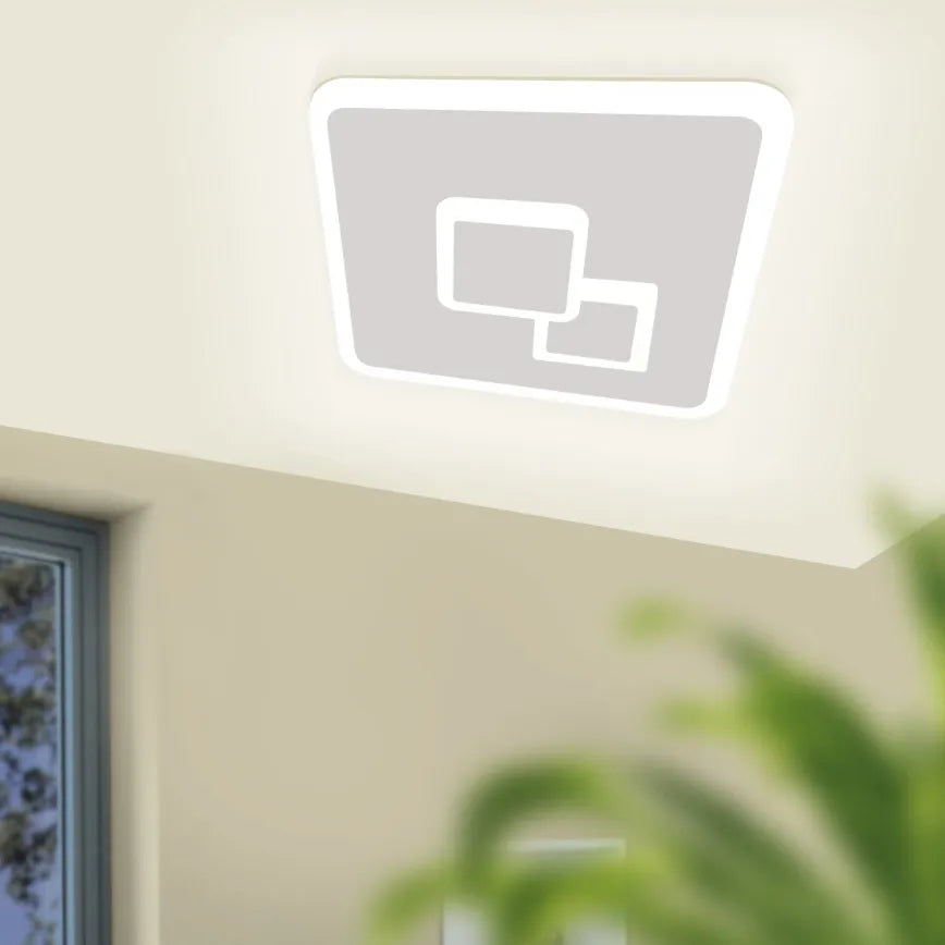 Plafonnier LED CADEGAL Carré Blanc 20×20 cm