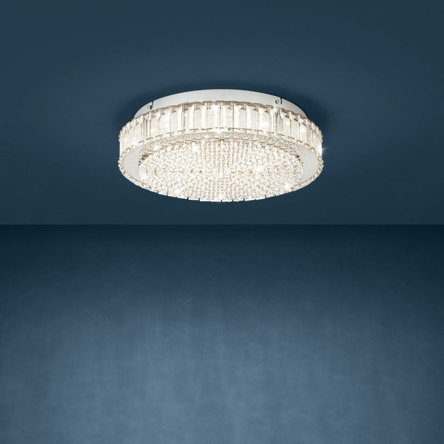 Plafonnier LED Cristal Noir BALPARDA Ø41 cm