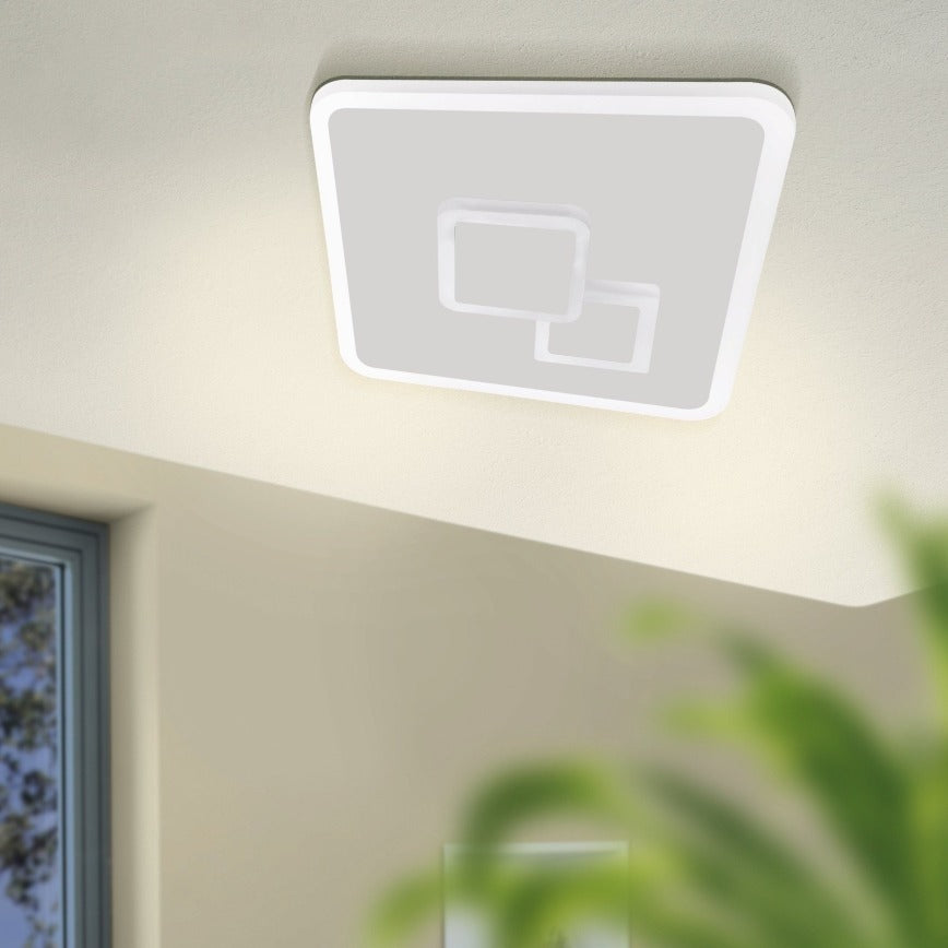 Plafonnier LED CADEGAL Carré Blanc 20×20 cm