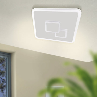 Plafonnier LED CADEGAL Carré Blanc 20×20 cm