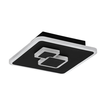 Plafonnier LED CADEGAL Carré Noir 20×20 cm