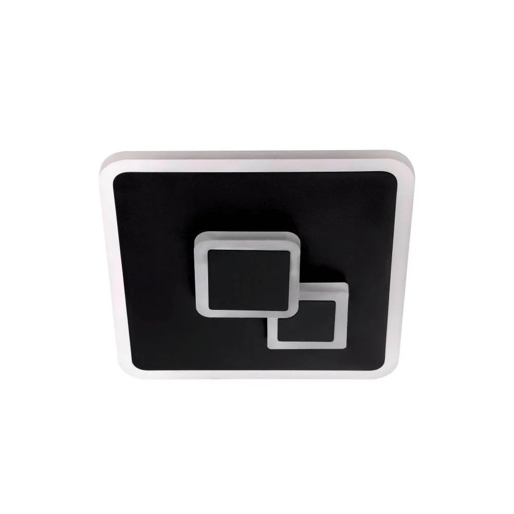 Plafonnier LED CADEGAL Carré Noir 20×20 cm