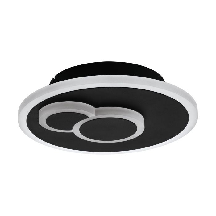 Plafonnier LED CADEGAL Rond Noir Ø20 cm