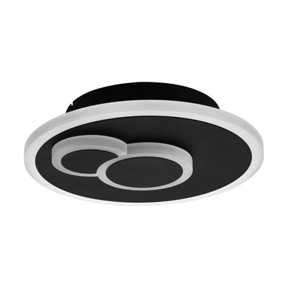 Plafonnier LED CADEGAL Rond Noir Ø20 cm