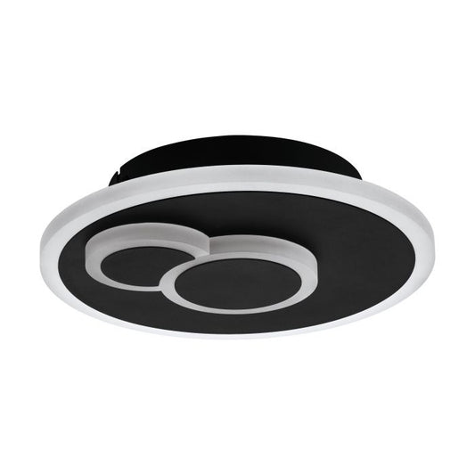 Plafonnier LED CADEGAL Rond Noir Ø20 cm
