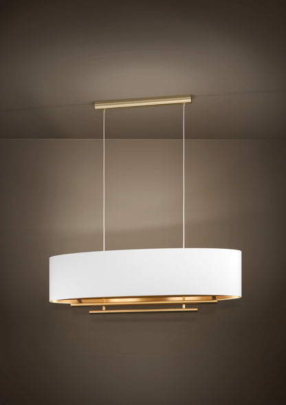 Lustre PINETARA Blanc 4×E27