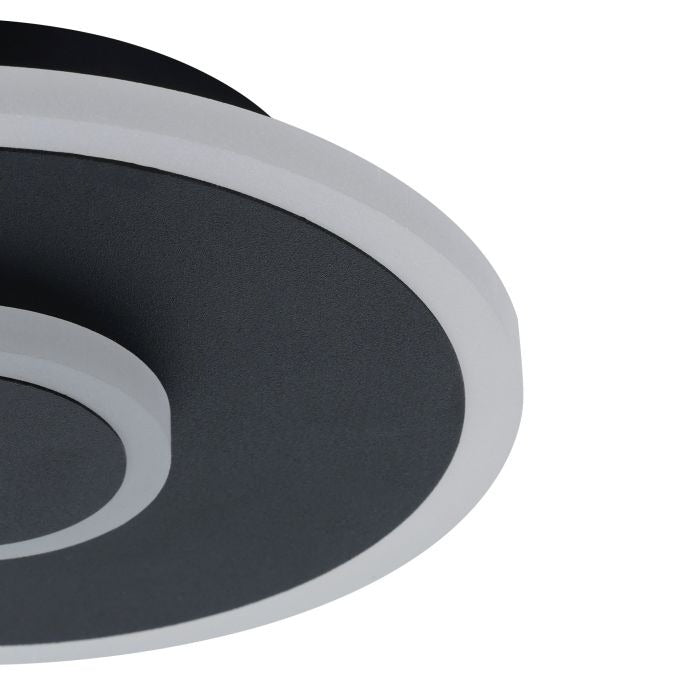 Plafonnier LED CADEGAL Rond Noir Ø20 cm