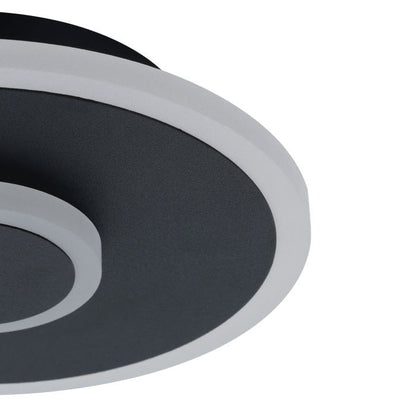 Plafonnier LED CADEGAL Rond Noir Ø20 cm